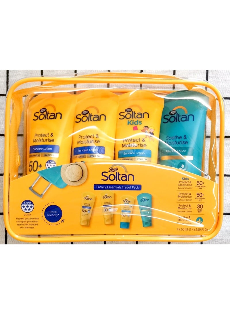 Boots Soltan مجموعة السفر الأساسية للعائلة من بوتس سولتان - عبوة من 4 قطع سعة 50 مل - Image 2